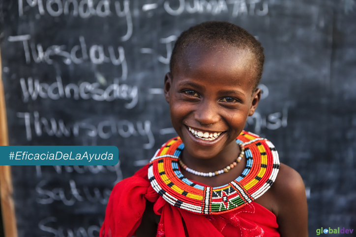 A Kenyan kid smiling